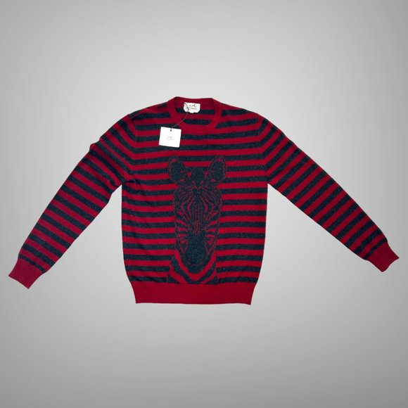 Hermes NWT Mens Crewneck Zebra Sweater EU Size S Wool Cashmere - Picture 4 of 10